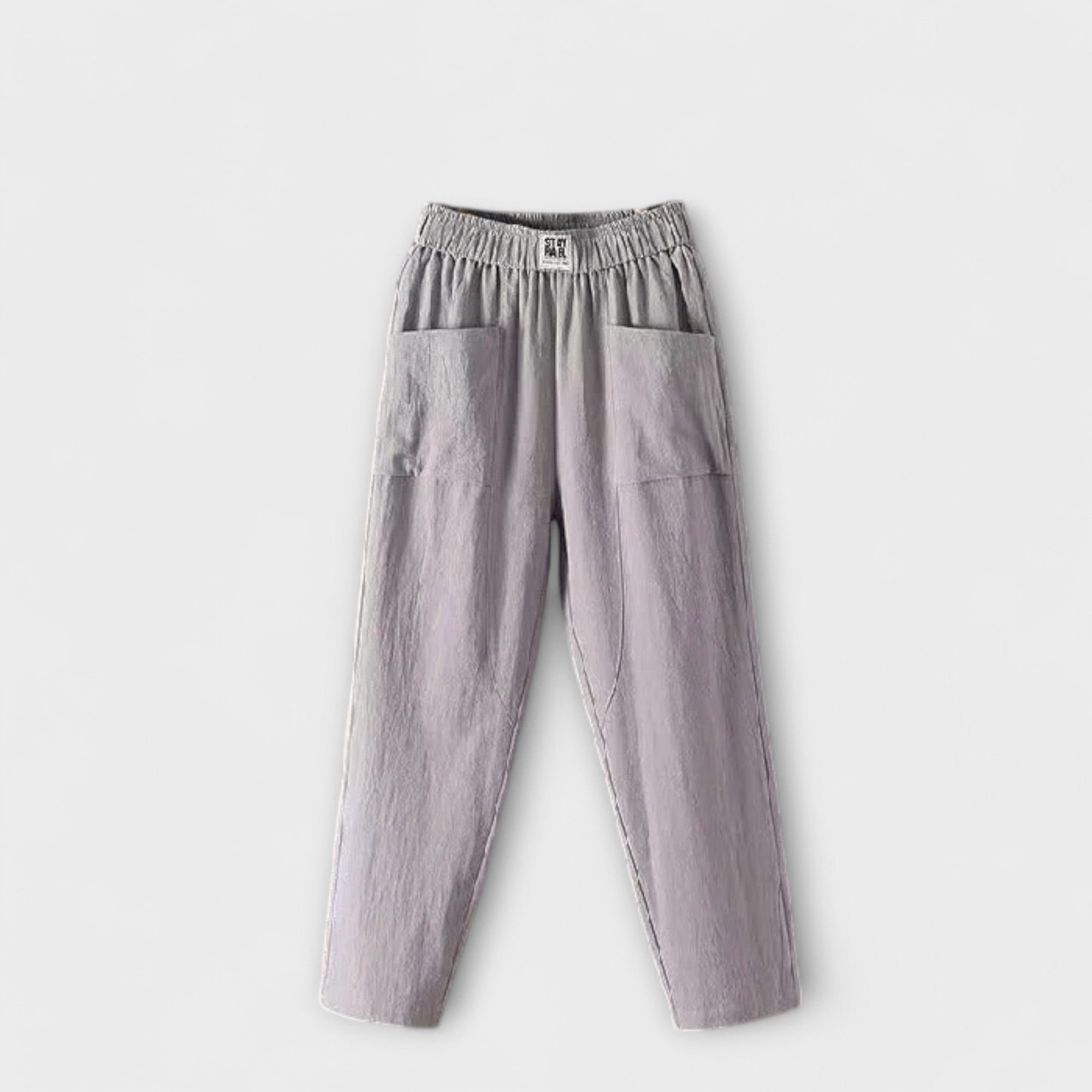 Iris elastic waist summer pants - back view