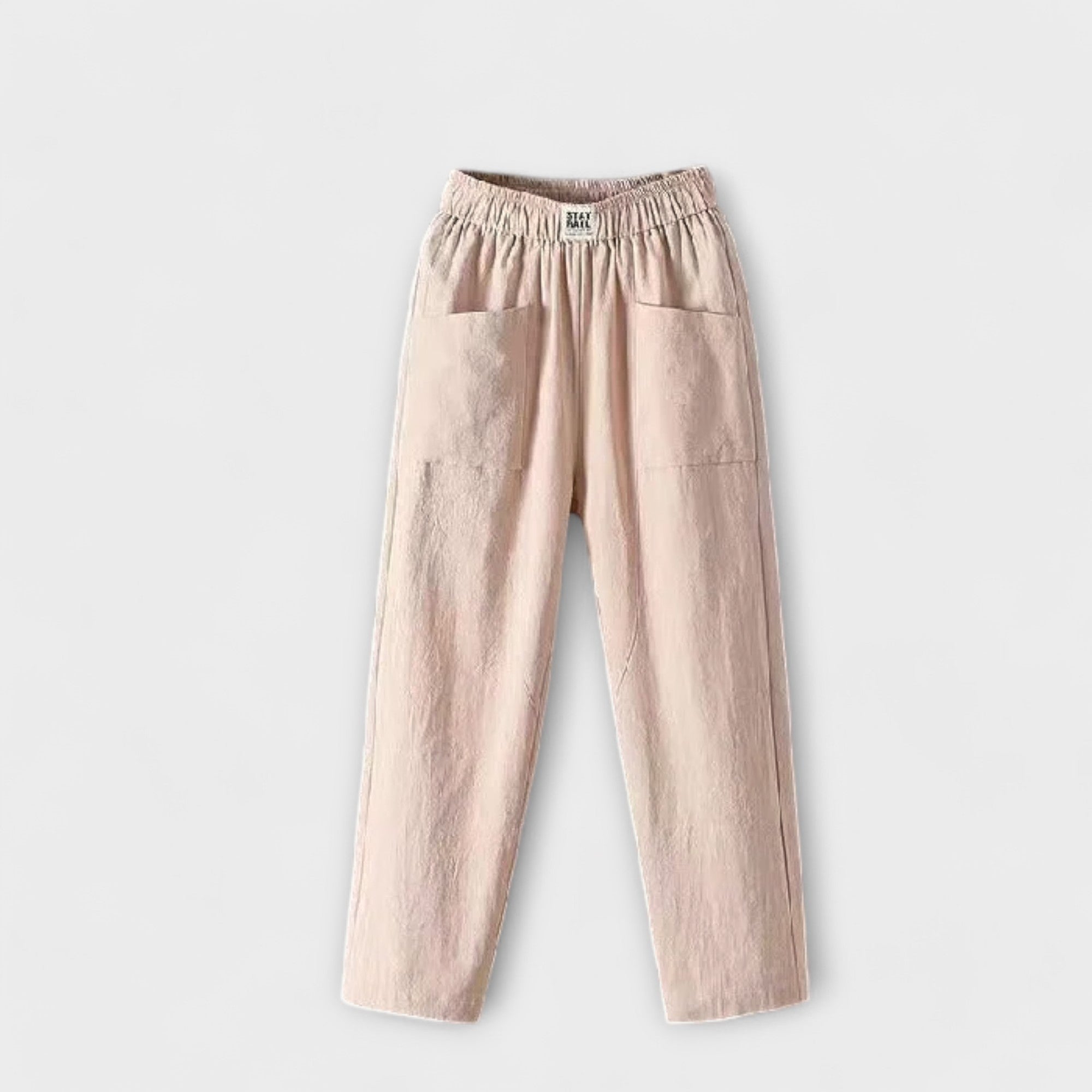 Iris elastic waist summer pants - pocket detail