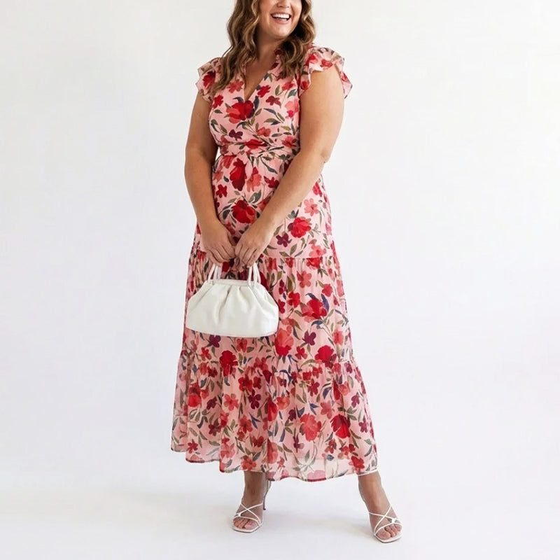 Isabela | Floral V-Neck Maxi Dress