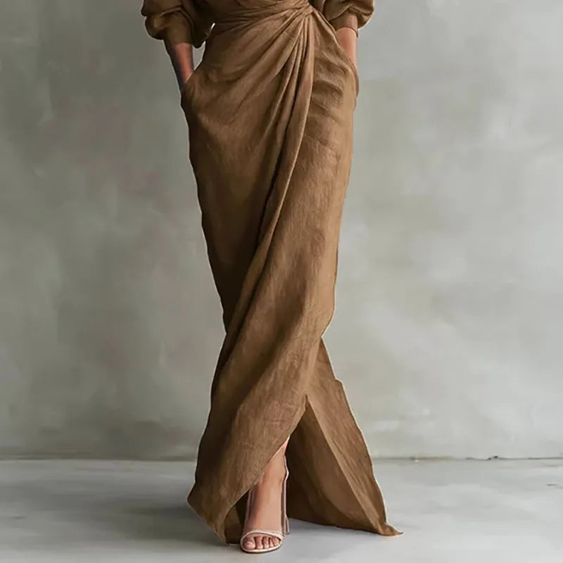 Isadora | Women's V-Neck Wrap Maxi Dress
