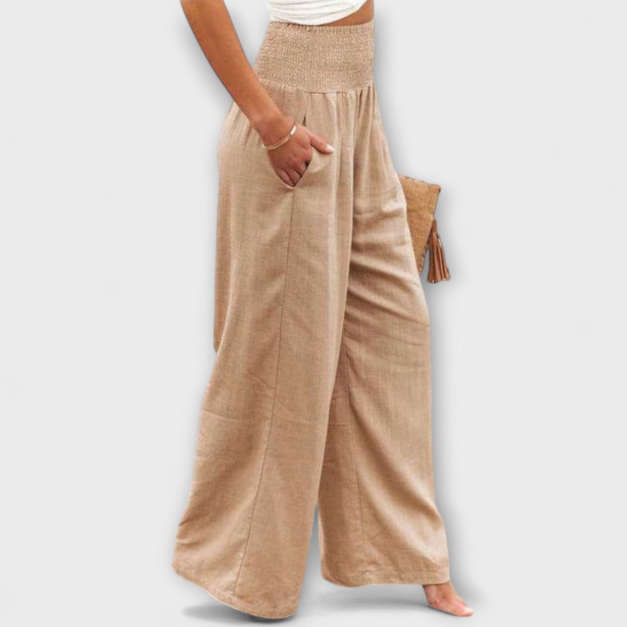 Isla high waist relaxed fit pants - side view