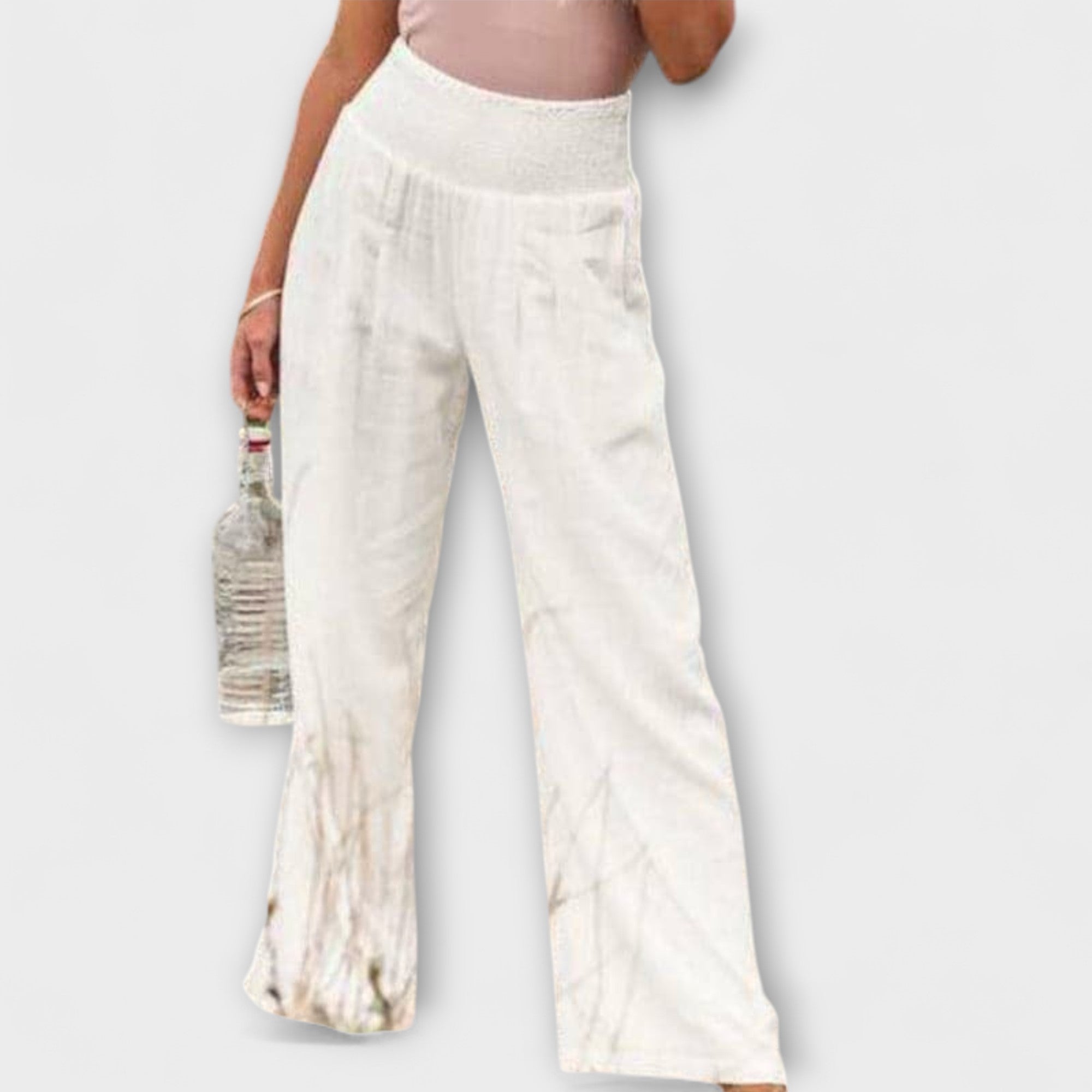Isla high waist relaxed fit pants - waistband detail
