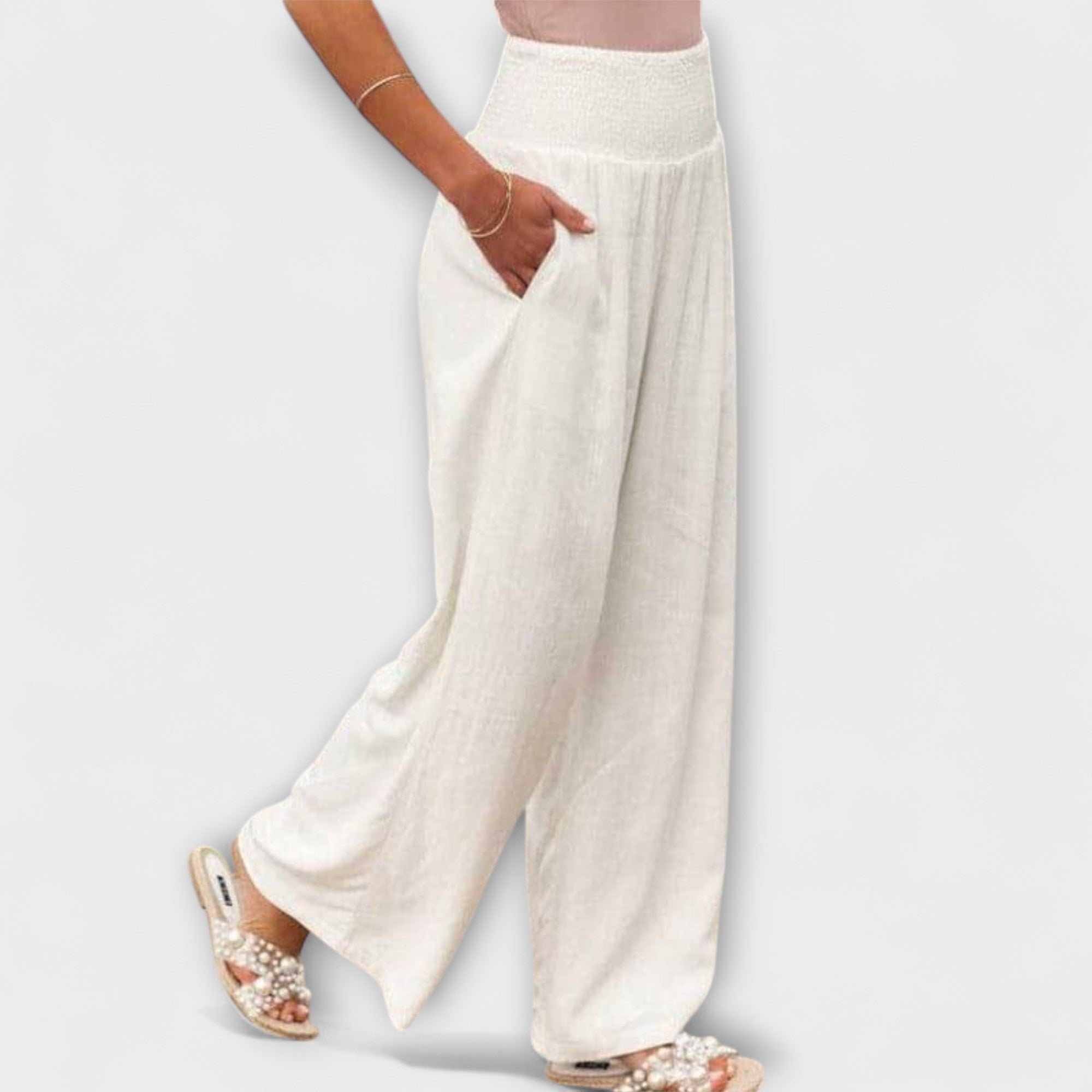 Isla high waist relaxed fit pants - styled outfit