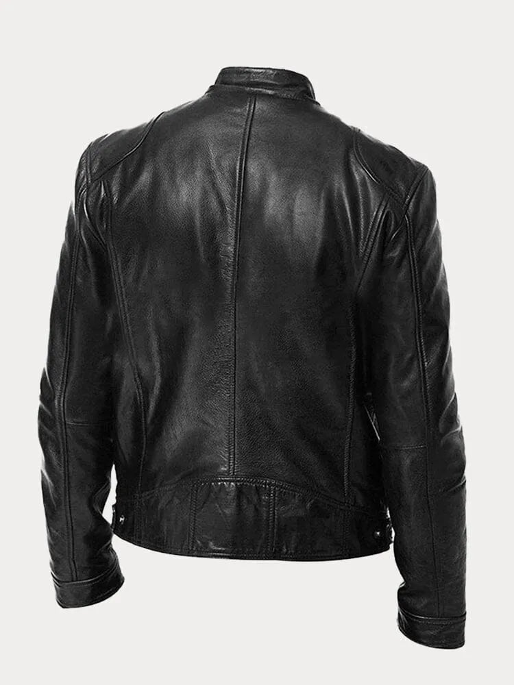 James faux leather jacket - front view 1
