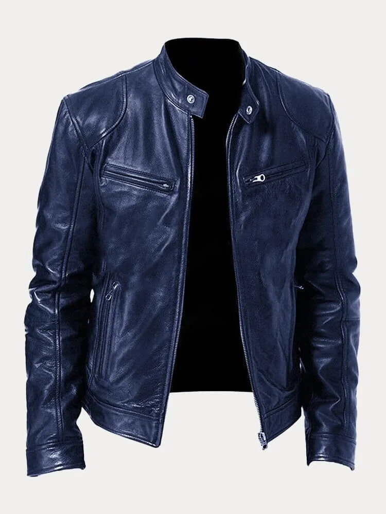 James faux leather jacket - back view 4