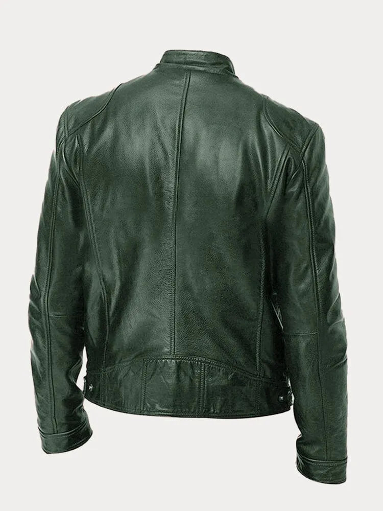 James faux leather jacket - front view 3