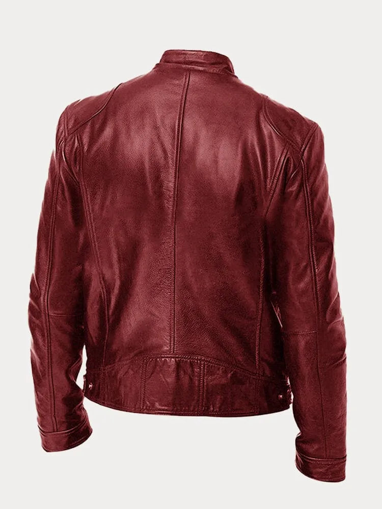James faux leather jacket - front view 5