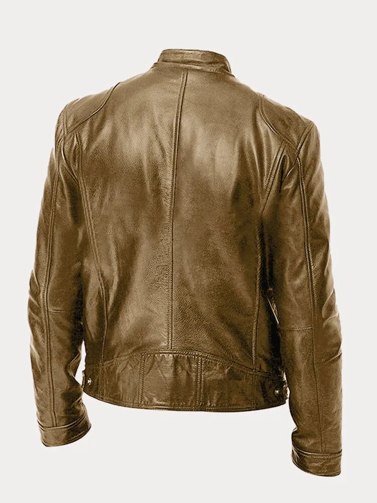 James faux leather jacket - front view 6