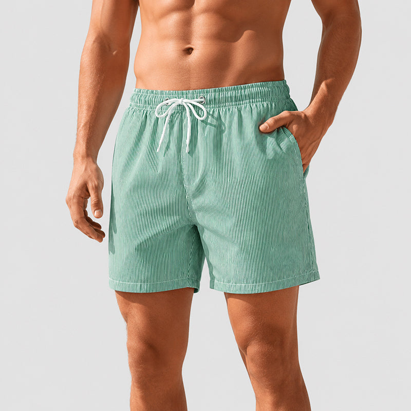 Jason | Retro Stripe Beach Shorts