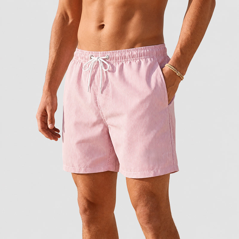 Jason | Retro Stripe Beach Shorts
