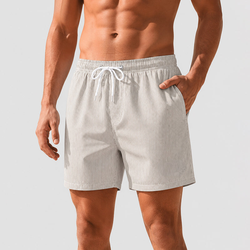 Jason | Retro Stripe Beach Shorts