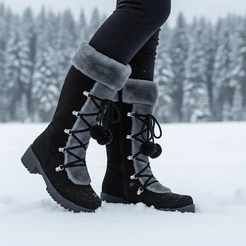 Jasperine | Cozy Fur-Trimmed Snow Boots