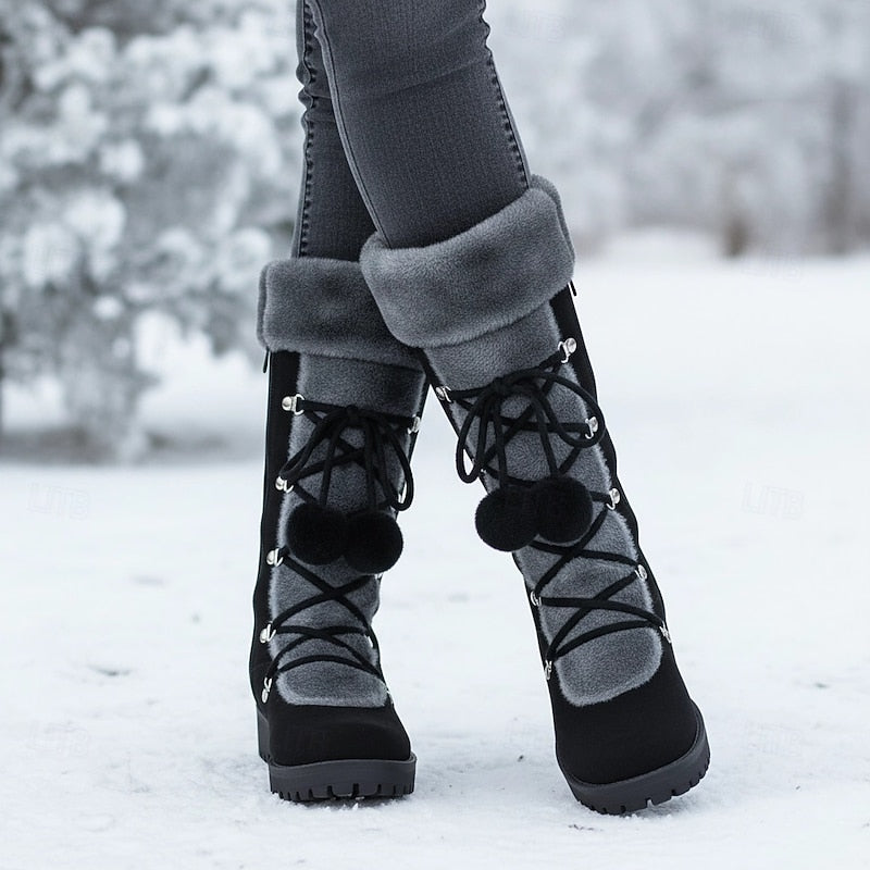 Jasperine | Cozy Fur-Trimmed Snow Boots