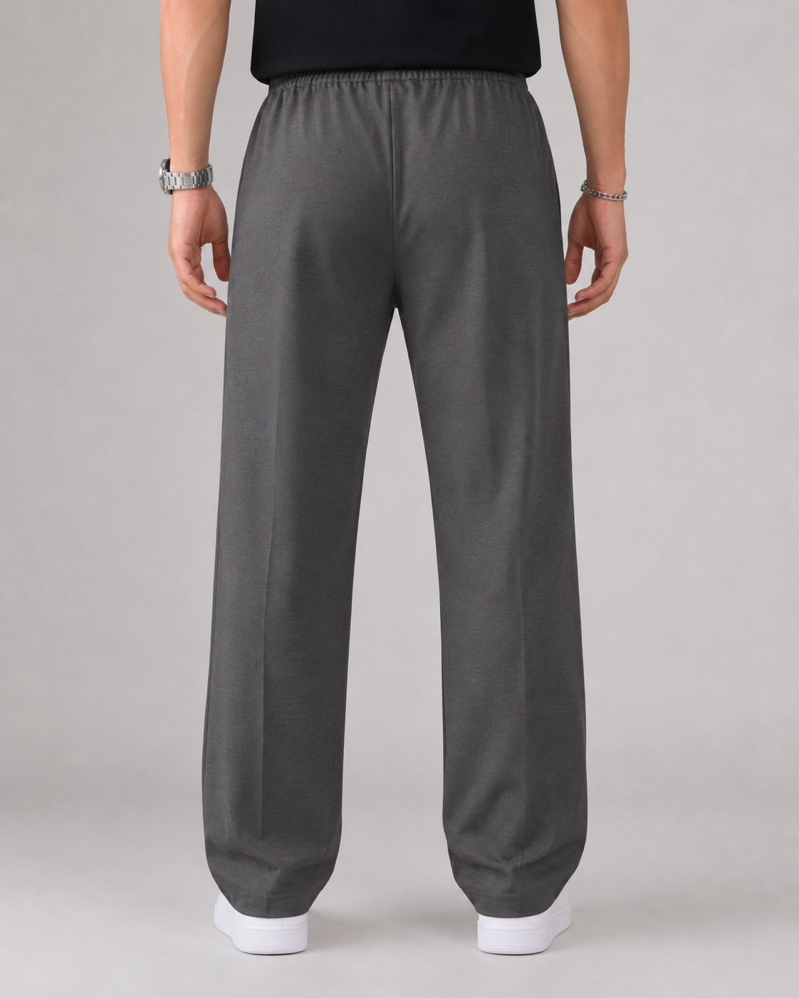 Jeffrey elastic waist drawstring trousers - side view