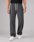 Jeffrey elastic waist drawstring trousers - back view