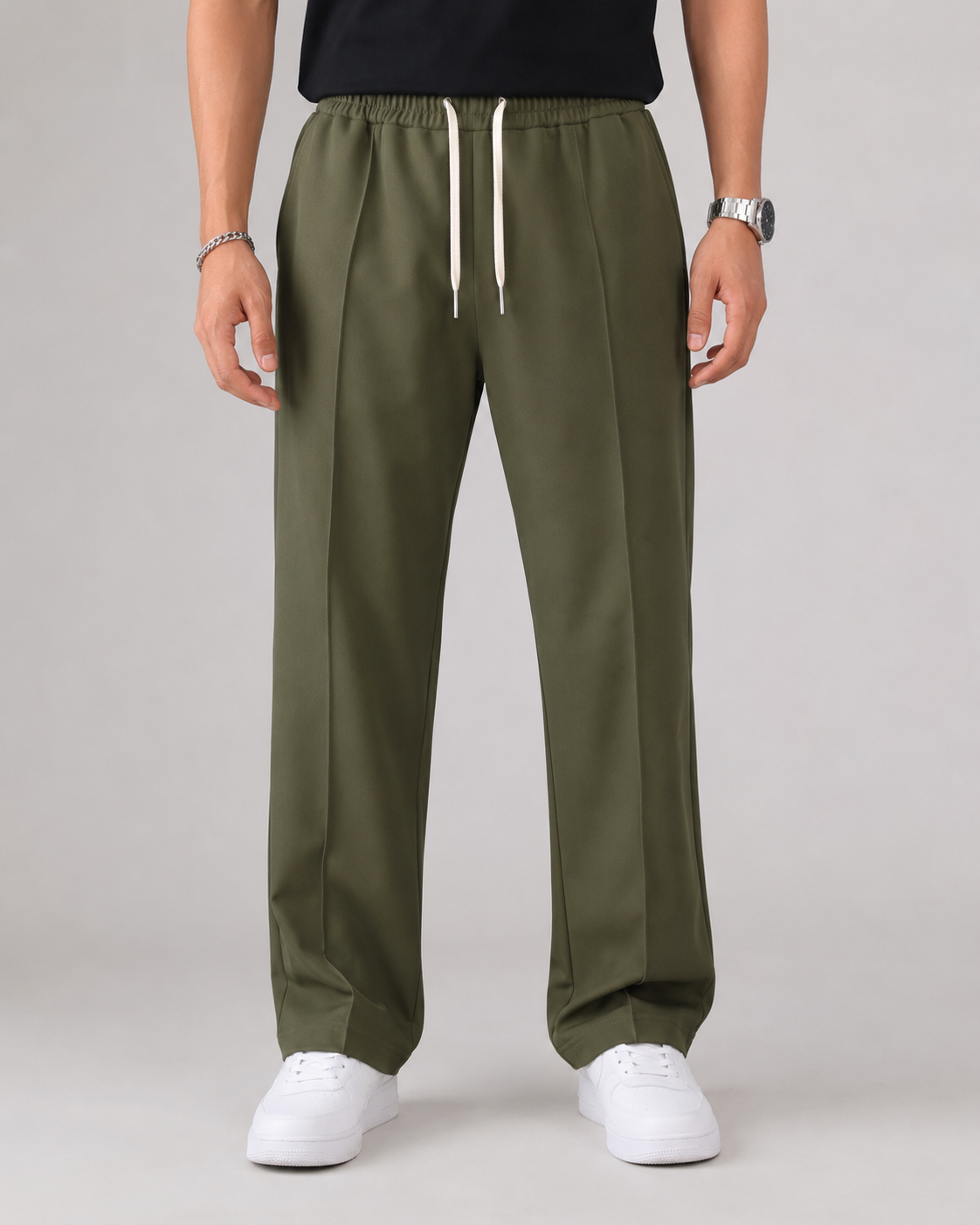 Jeffrey elastic waist drawstring trousers - color options 3