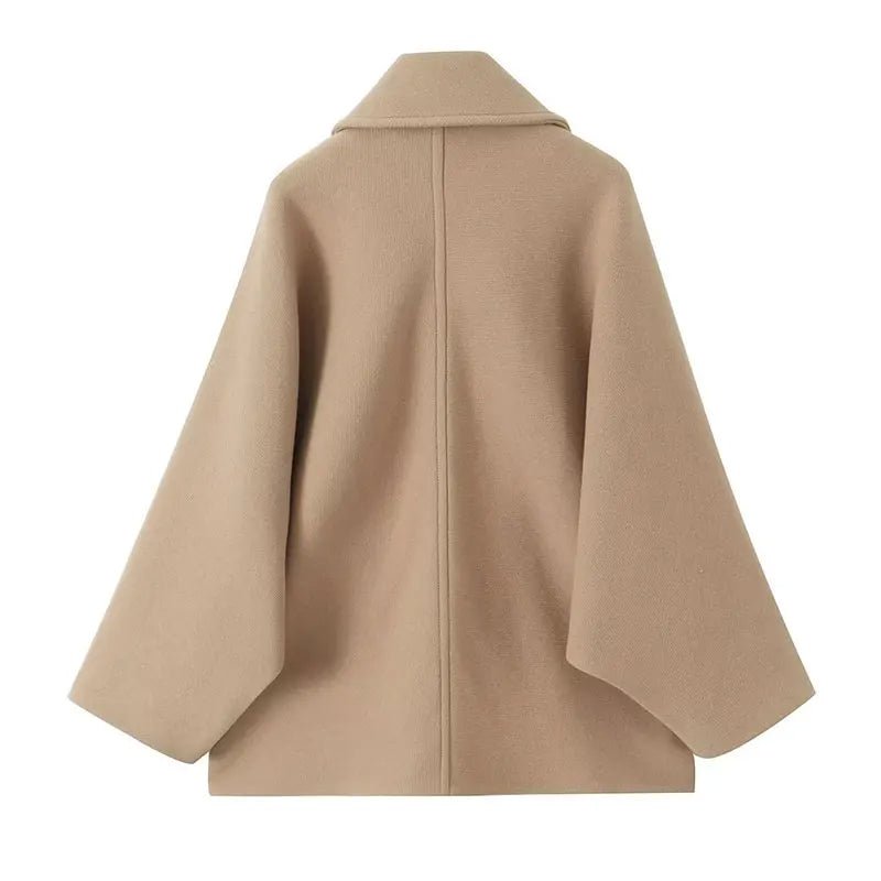 Jessamine double-breasted cape coat, view 5