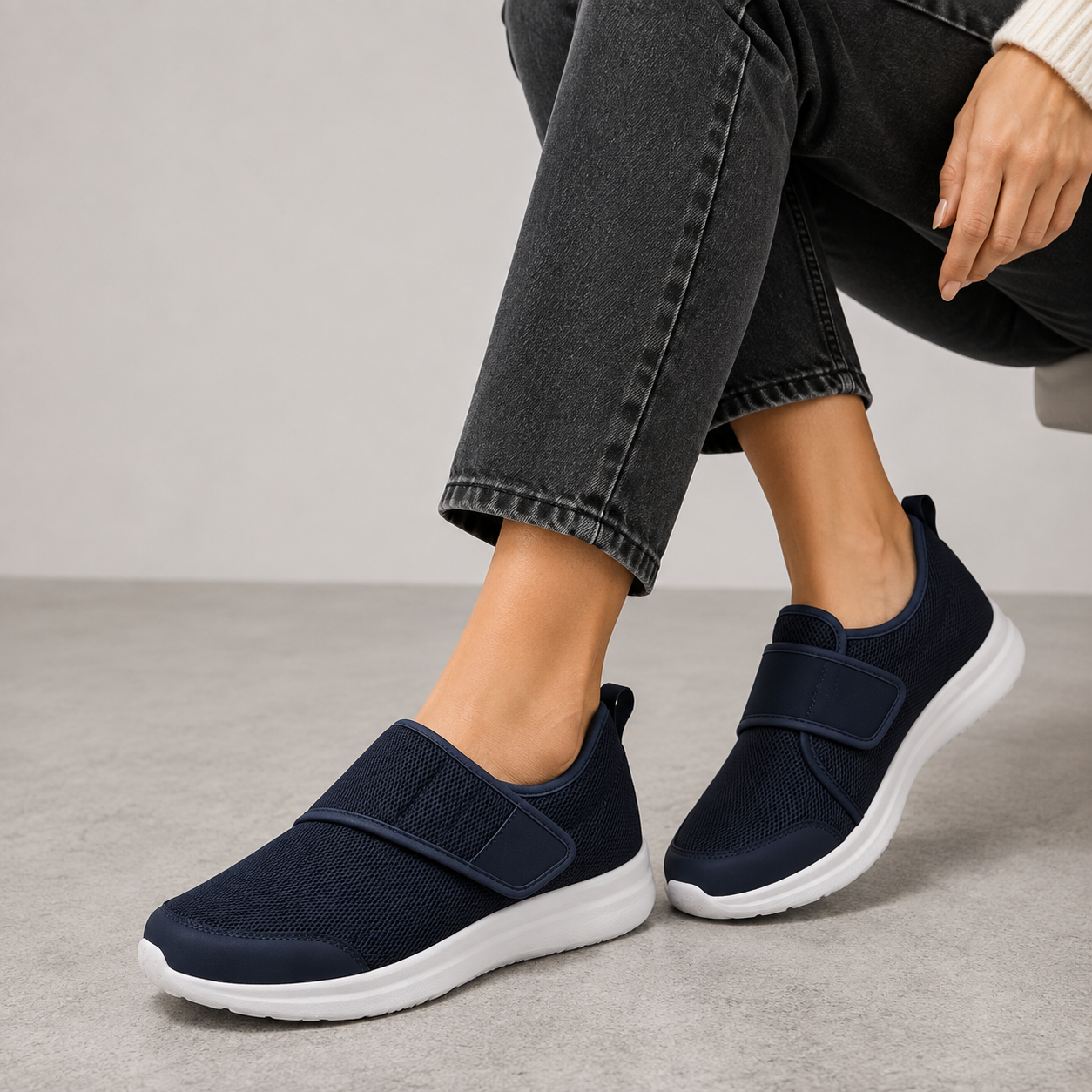 Joan extra wide orthopedic walking shoes - styled outfit