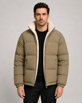 Jonathan reversible sherpa puffer jacket - side view