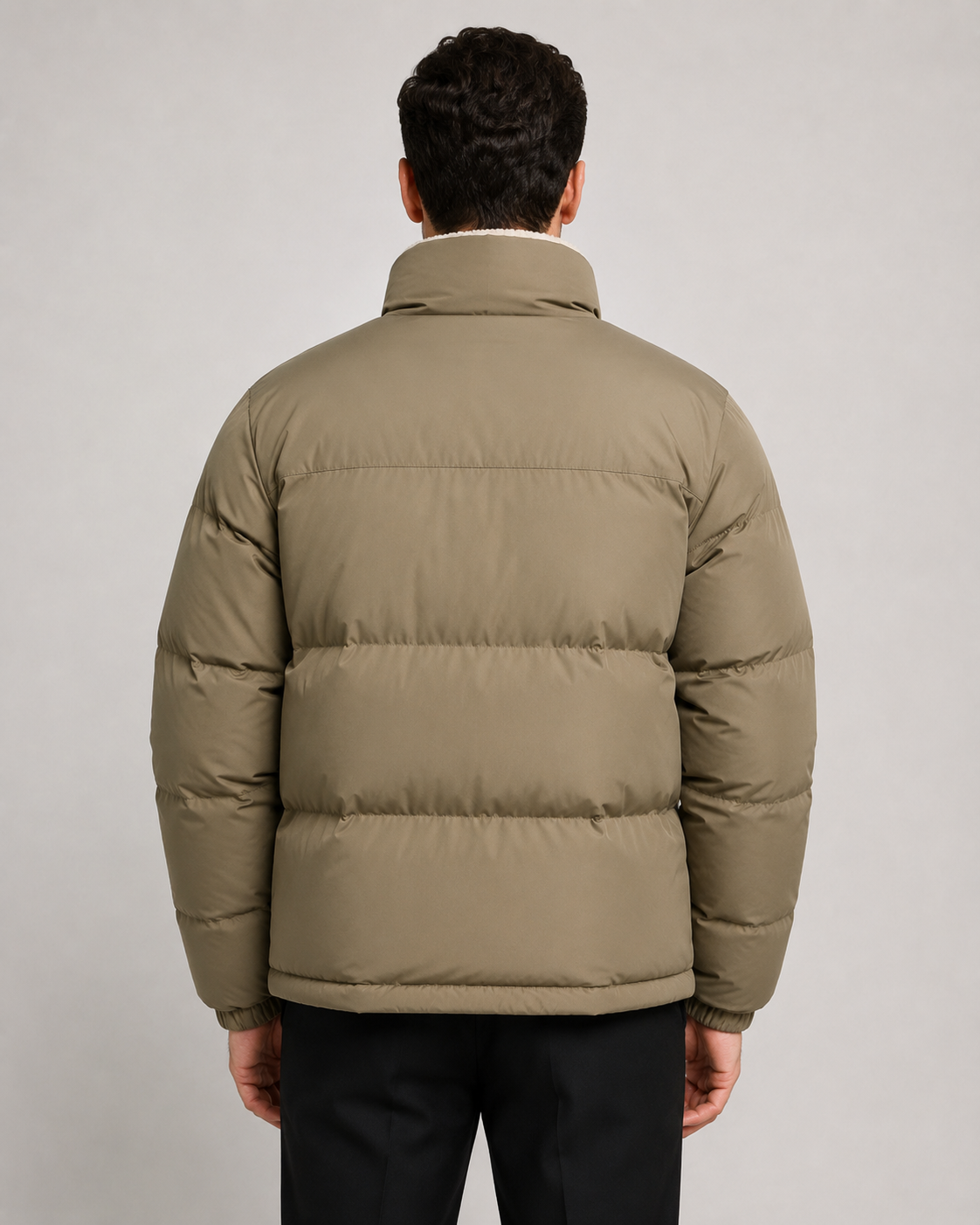 Jonathan reversible sherpa puffer jacket - back view