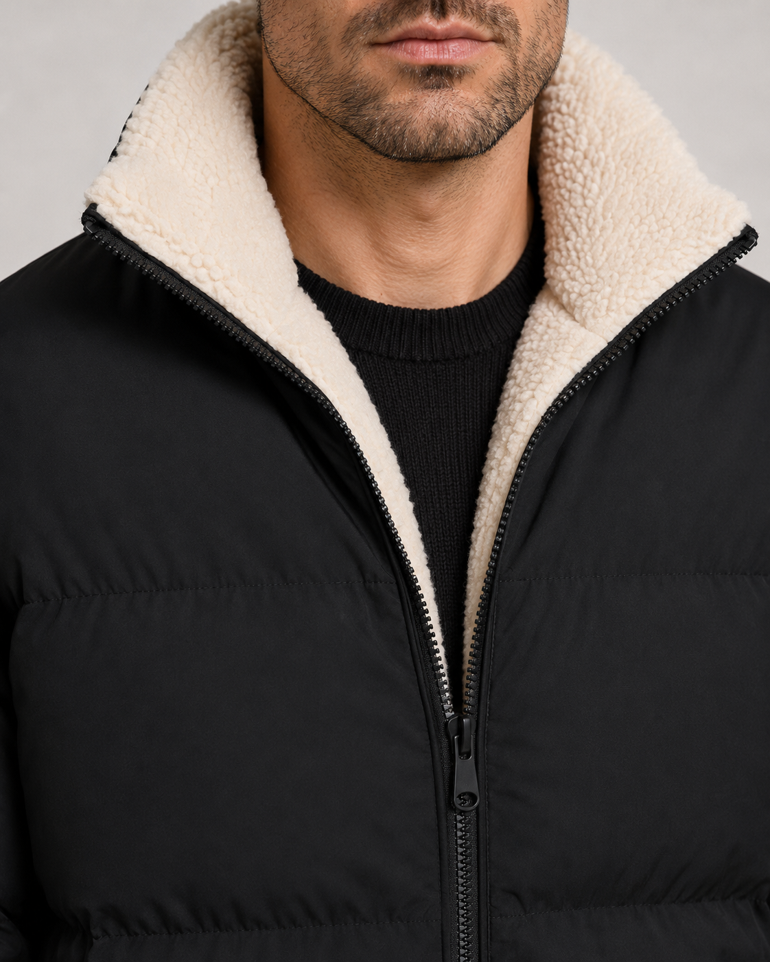 Jonathan reversible sherpa puffer jacket - color options 1
