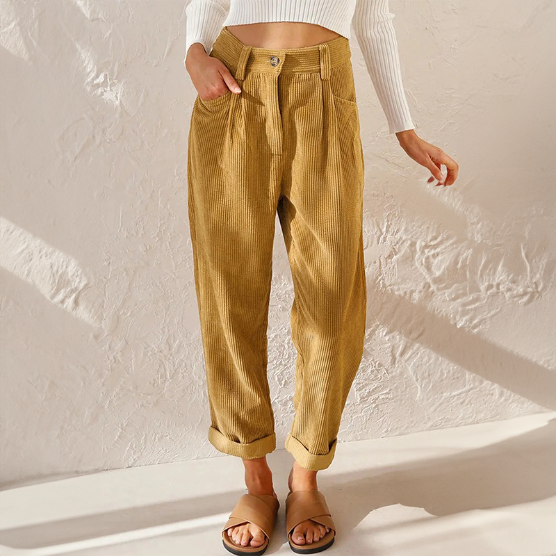 Josephine corduroy wide leg pants - front view