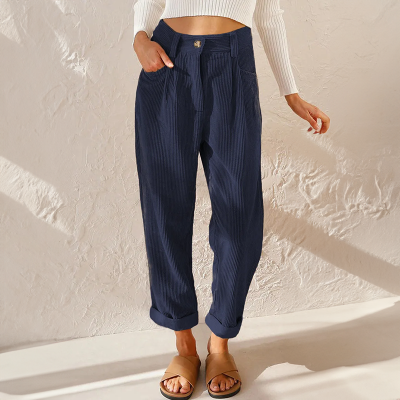 Josephine corduroy wide leg pants - pocket detail