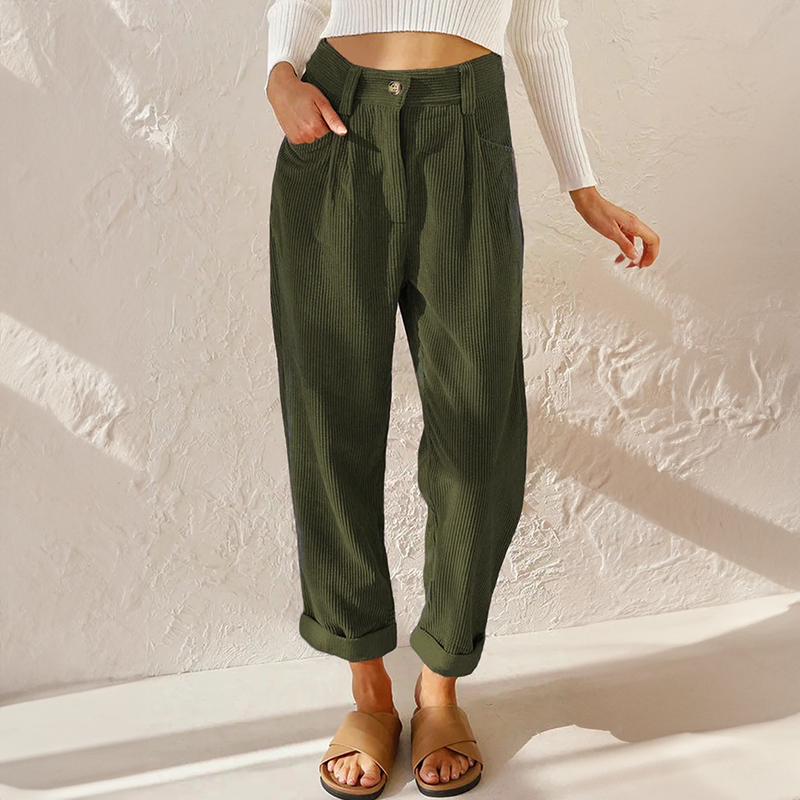 Josephine corduroy wide leg pants - fabric detail