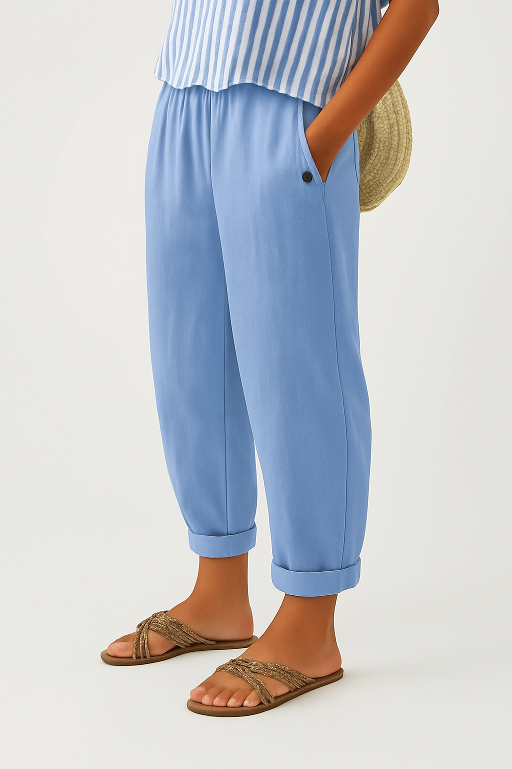 Josie everyday trousers - color Light Blue
