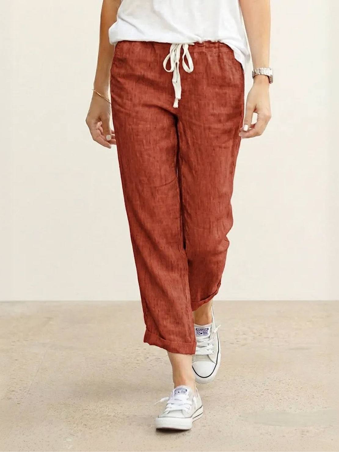 Juliette linen trousers rolled hem - styled outfit 2