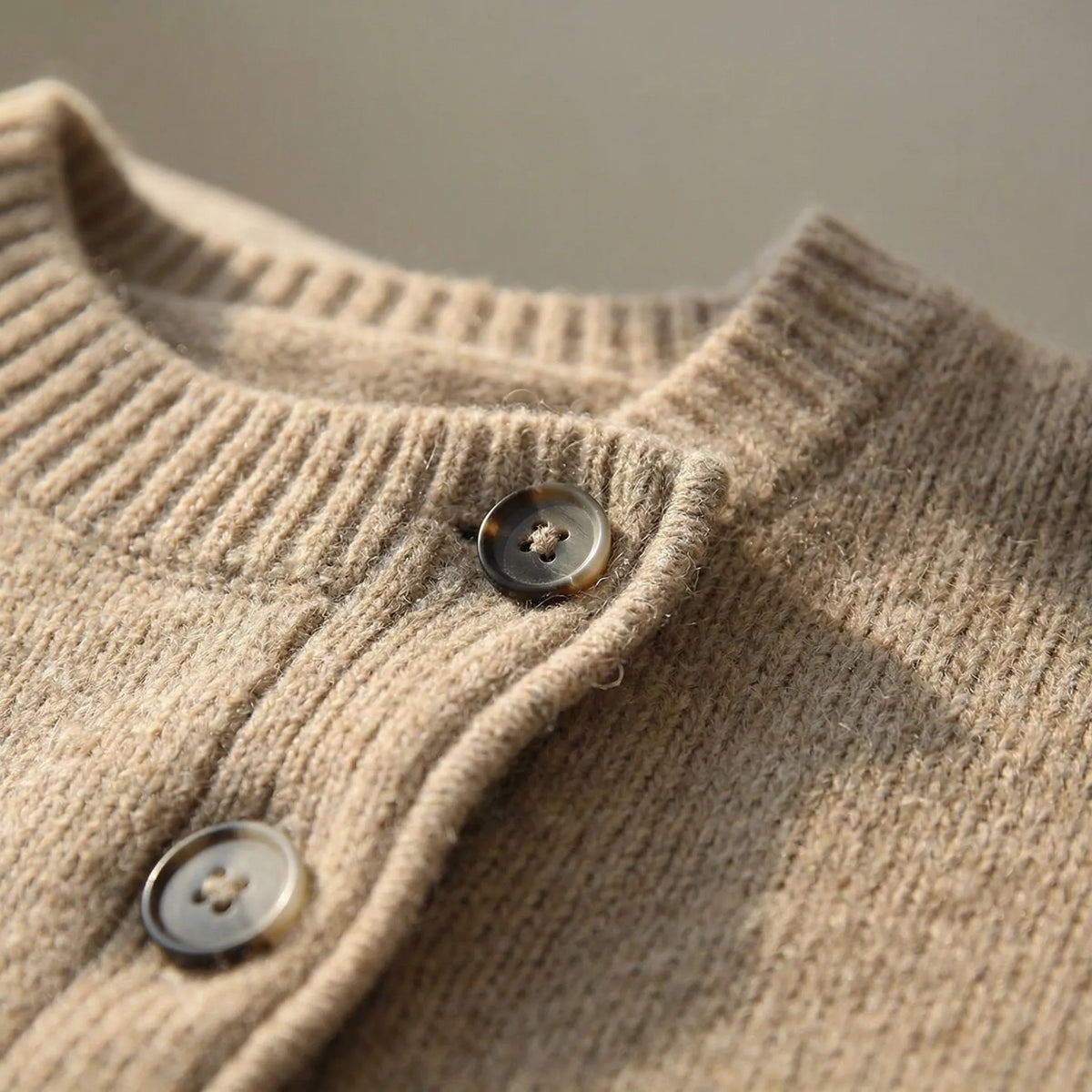 Kerensa wrap knit cardigan with asymmetric buttons, view 6
