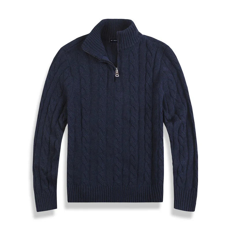 Kevin cable knit half-zip sweater - color options