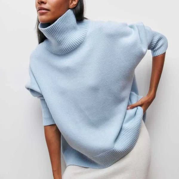 Laura oversized turtleneck sweater - front view