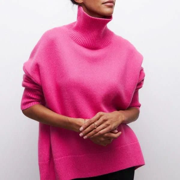 Laura oversized turtleneck sweater - styled outfit