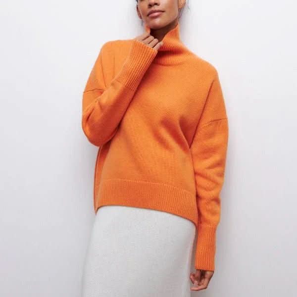 Laura oversized turtleneck sweater - full look