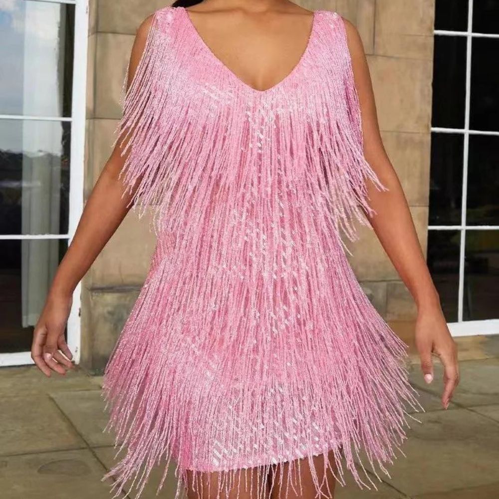 Lea | Fringe Mini Party Dress