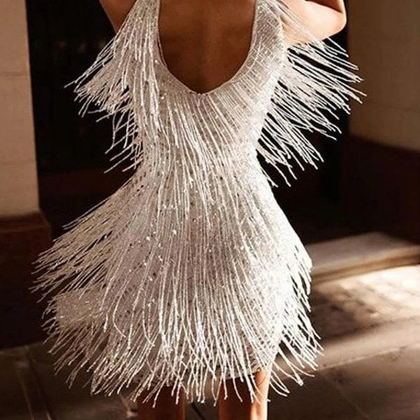 Lea | Fringe Mini Party Dress