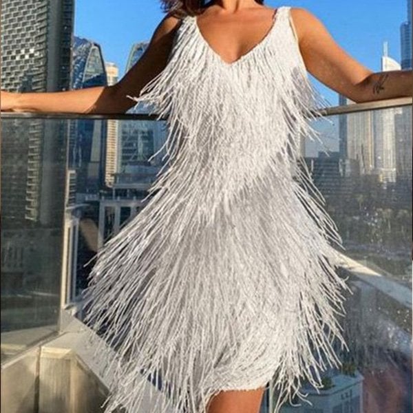Lea | Fringe Mini Party Dress