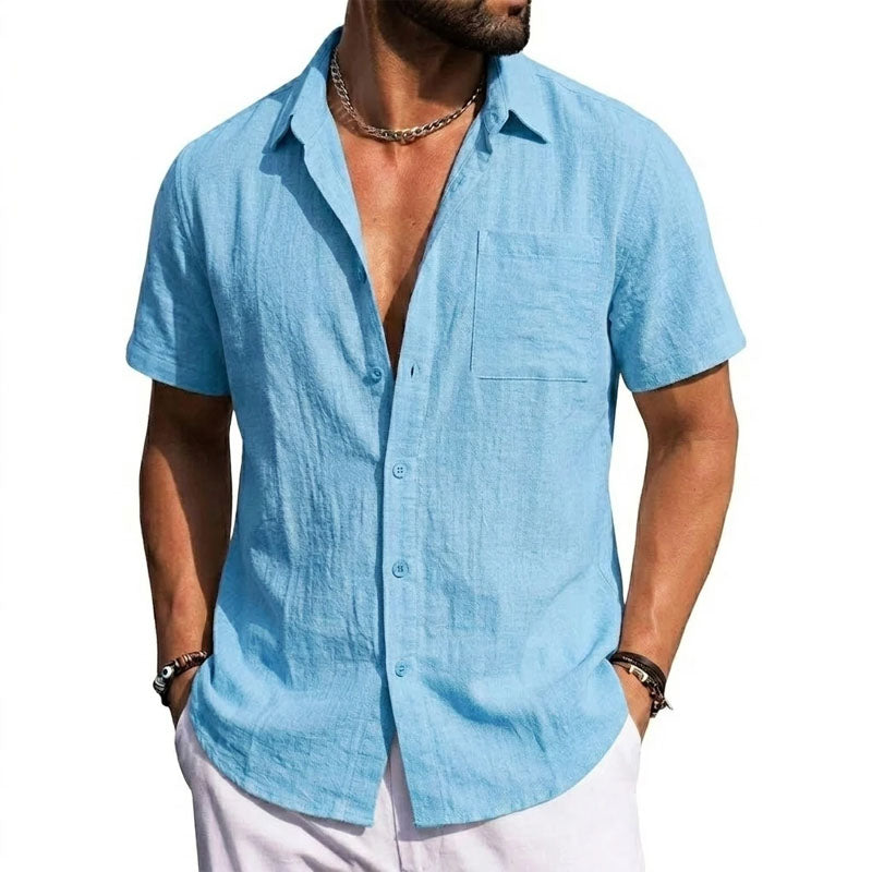 Leandro | Linen Short Sleeve Shirt