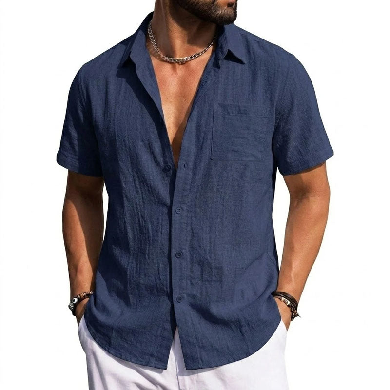Leandro | Linen Short Sleeve Shirt