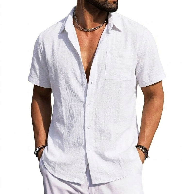 Leandro | Linen Short Sleeve Shirt