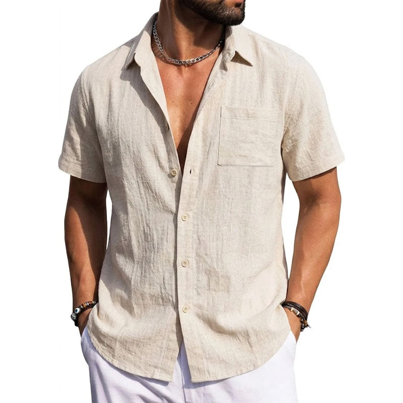 Leandro | Linen Short Sleeve Shirt