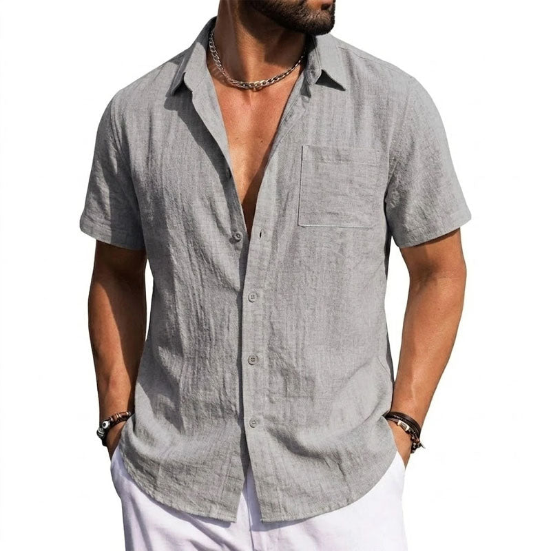 Leandro | Linen Short Sleeve Shirt