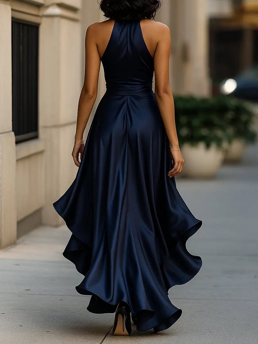 Leslie | Women's Halter Neck Maxi Dress