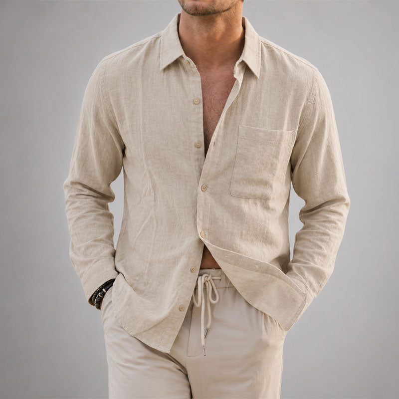 Liam | Linen Button-Up Shirt