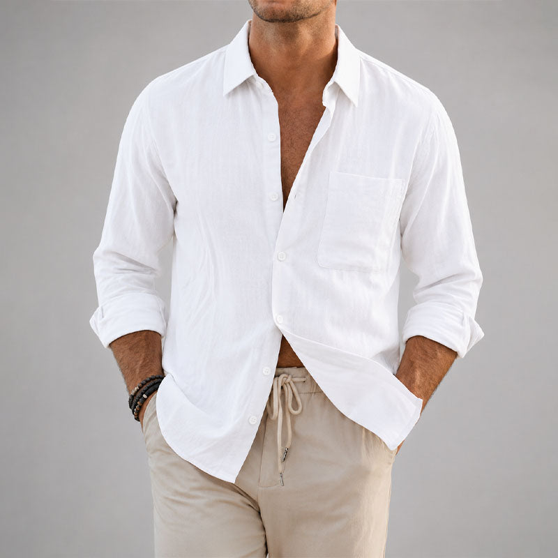 Liam | Linen Button-Up Shirt
