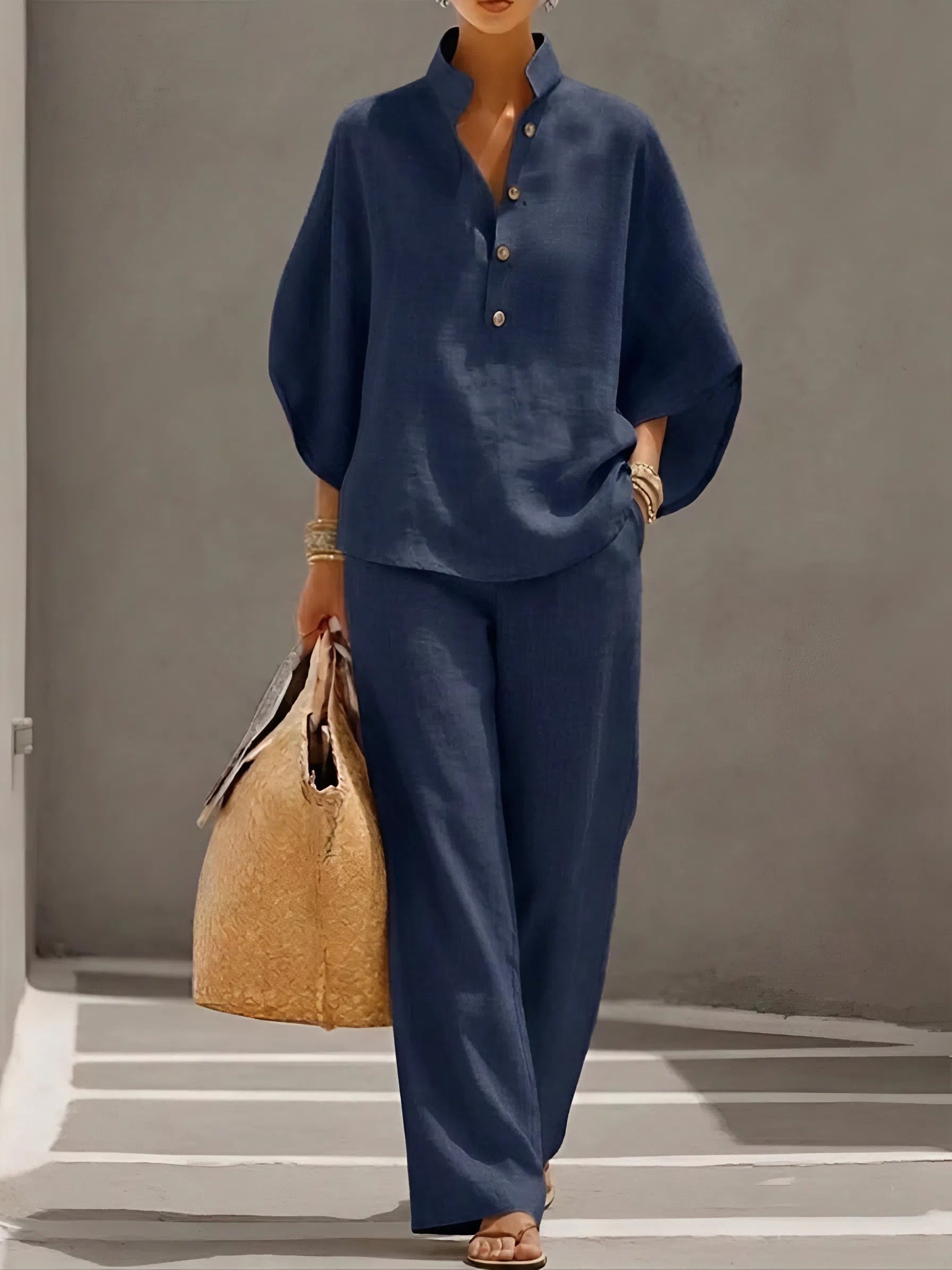 Lilia | Button Up Blouse Relaxed Set