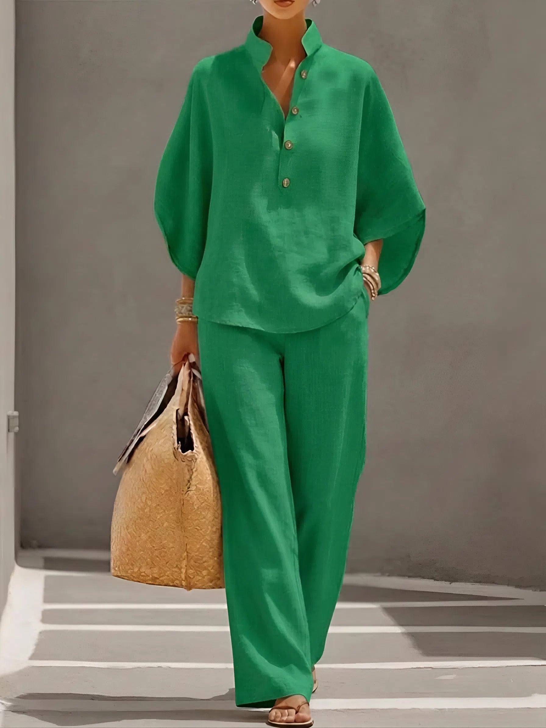 Lilia | Button Up Blouse Relaxed Set
