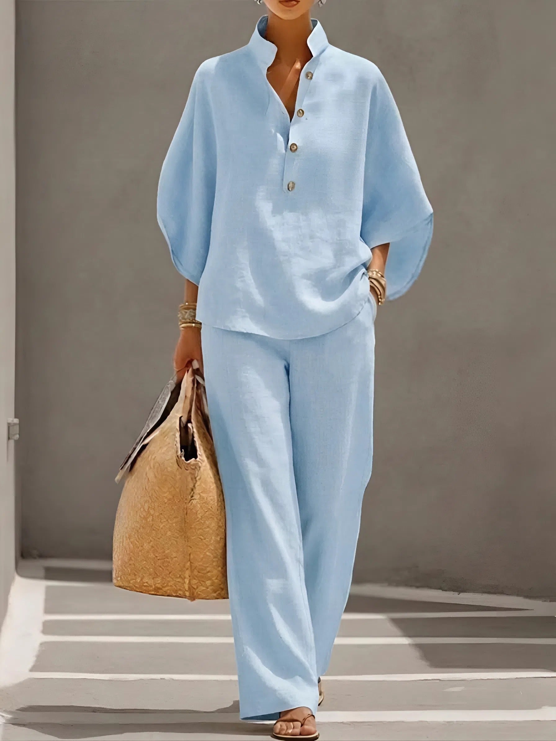 Lilia | Button Up Blouse Relaxed Set