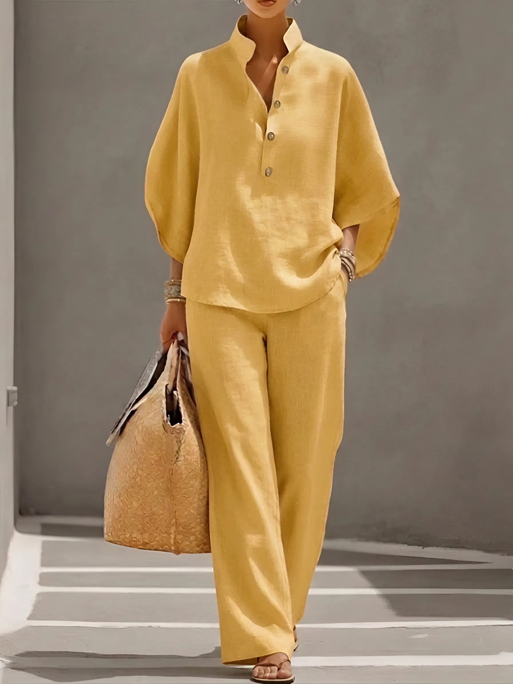 Lilia | Button Up Blouse Relaxed Set